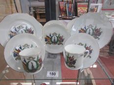 8 pieces of USA commemorative tea ware