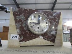 A French marble clock with battery movement