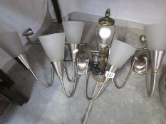 A quantity of ceiling and wall lights etc