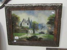 A framed and glazed rural scene