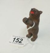 A miniature Black Forest carved bear