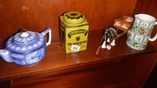 A collection of Rington's items including teapot, horse and cart, tin etc