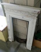 A cast iron fire place