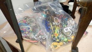 2 bags of costume jewellery