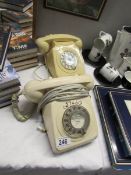 2 old telephones