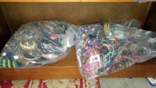 2 large bags of costume jewellery