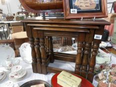 A good quality oak nest of 3 tables