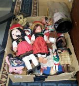 A box of costume dolls