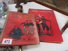 2 books being 'The War of the Nations' and 'The First Cruise of the Three Middles' by Fox Russell,