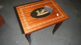 A musical inlaid jewellery table