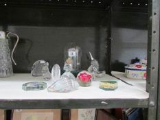 A mixed lot of glass ware including paperweights