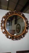 A circular mirror