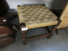 A rope top stool