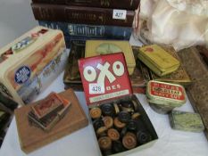 A mixed lot of old tins etc