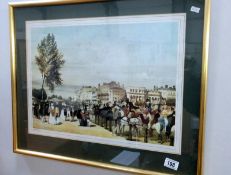 A framed and glazed print 'Hyde Park Corner'