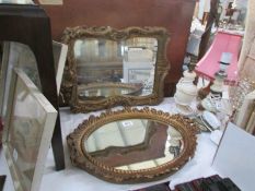 2 gilt framed mirrors