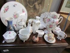 A mixed lot of china items including Aynsley