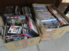 2 boxes of assorted DVD's