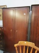 A mahogany wardrobe