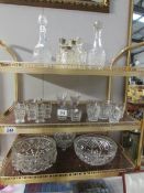 A mixed lot of glass ware (three shelves of trolley)