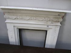 A cast iron fire place