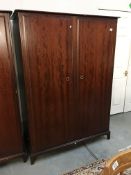 A mahogany wardrobe