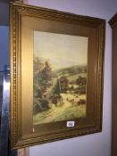 A framed and glazed rural scene