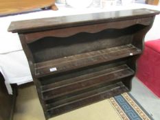 An oak dresser back