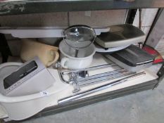 A Shelf of bathroom items