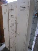 3 vintage metal lockers