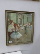 A framed and glazed ballet class scene