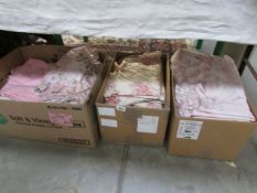 3 boxes of assorted bedding
