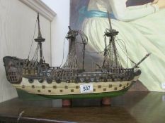 An old model galleon