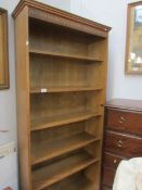 An oak book case