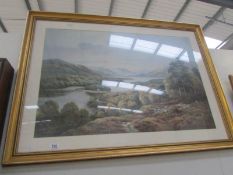 A large framed and glazed print