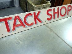 An old sign (Tack Shop)