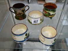 5 items of Dartmouth pottery