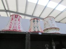 4 fabric lamp shades