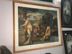 A framed and glazed classical print