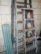 2 large wooden ladders & spindles