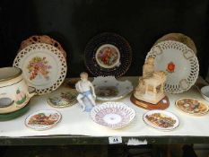 A quantity of interesting ribbon plates etc