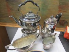 A mixed lot of silver plate