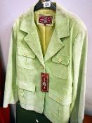 A ladies suede lime green jacket
