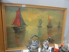 A nautical scene signed J Gordie,