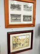 A print of Lincoln & picture of Arsenal footballers