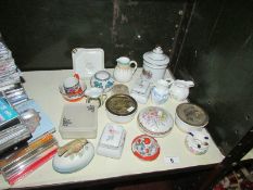 A mixed lot of trinket pots etc