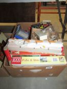A box of games and puzzles etc