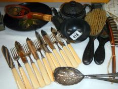 A quantity of cutlery etc.