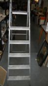 An aluminium step ladder