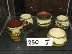 5 pieces of Torquay pottery